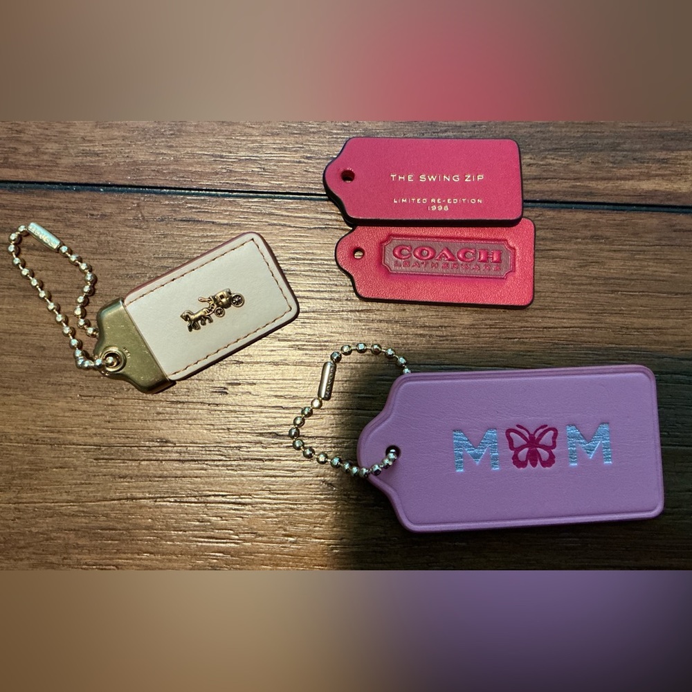Bundle❗️Coach hangtags, 1941 Heritage,Large M🦋M, 2 Red swing ziptags FINAL PRICE